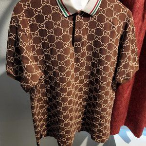 Gucci GG-embroidered cotton-piqué polo shirt